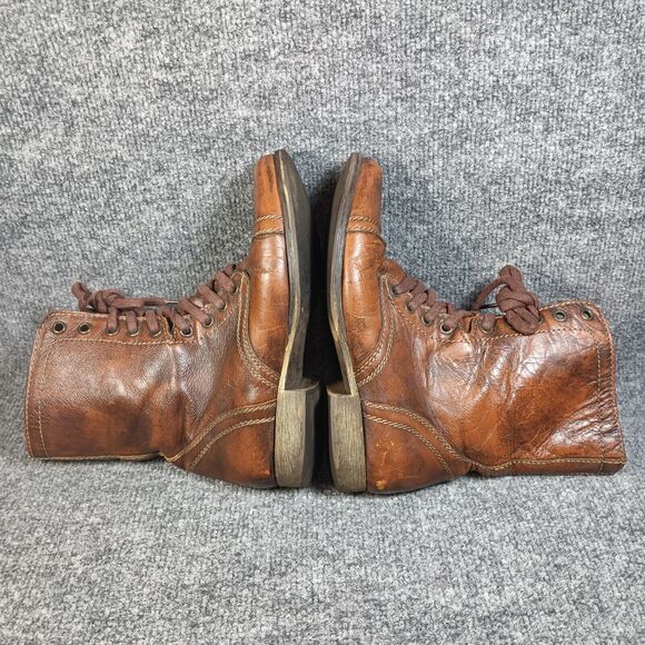 ALL Leather Steve Madden Brown Ankle Boots - Picture 6 of 9